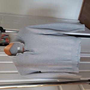J.Crew Crewcuts Light Grey Cotton 1/4 zip Sweater Size 14